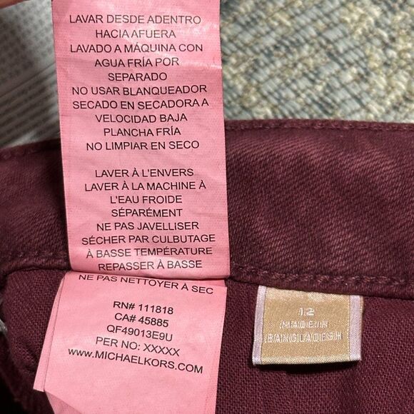 Michael Kors Women Jeans Selma Hi Rise sz 12 Merlot Skinny Ankle $110 NWT - Picture 10 of 10